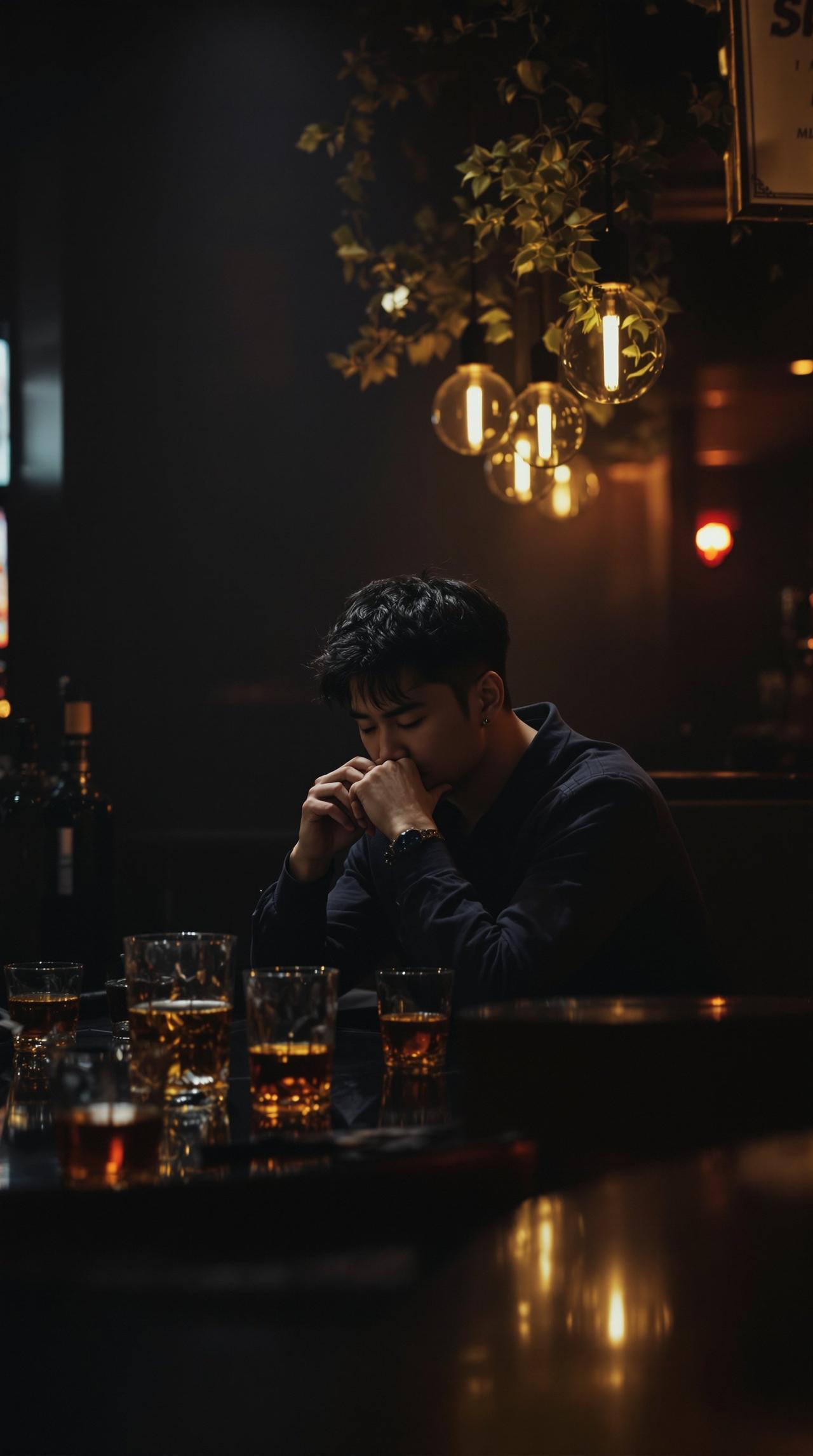 狗仔跟拍!某男星深夜独自买醉