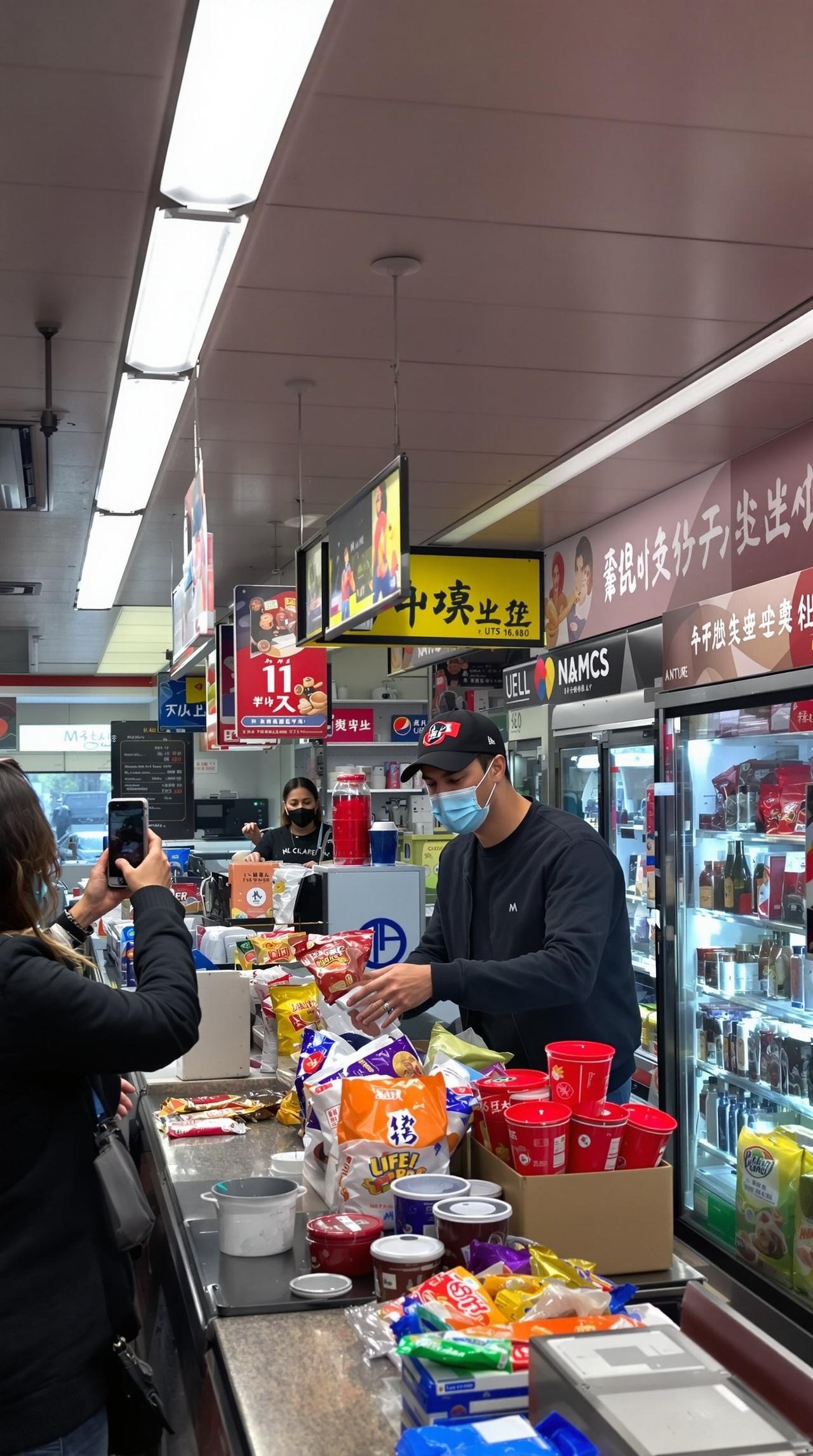 粉丝偶遇!在便利店碰到爱豆本人
